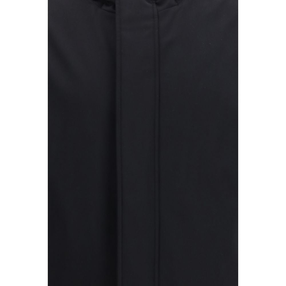 Black Polyester Shell Jacket