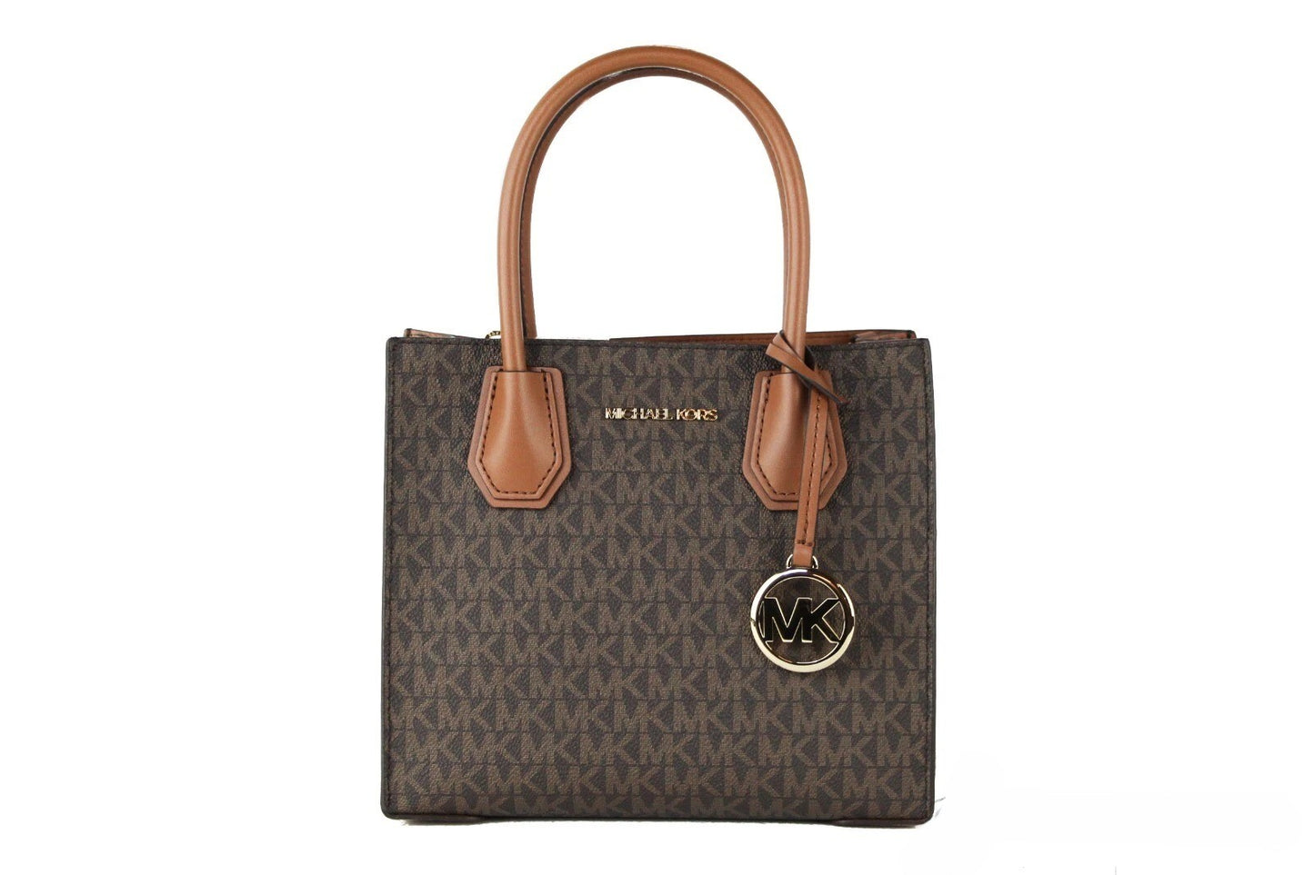 MICHAEL KORS Mercer 35S1GM9M2B Medium Logo And Leather Accordion Crossbody Bag In Brown