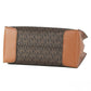 MICHAEL KORS Mercer 35S1GM9M2B Medium Logo And Leather Accordion Crossbody Bag In Brown