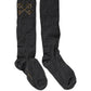 Dark Gray Wool Over The Calf Knee High Accessory Socks