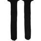 Black Wool Logo Calf Long Women Accessory Socks