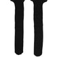 Black Wool Logo Calf Long Women Accessory Socks
