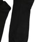 Black Cotton Ribbed Logo Over The Calf Women Socks