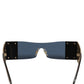 Gold Metal DG2263 Rectangle Snakeskin Frame Sunglasses