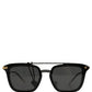Black DG4327F Double Bridge Square Frame Sunglasses