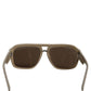Khaki DG4403 Acetate Aviator Frame Eyewear Sunglasses