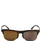 Brown DG4305 Striped Acetate Frame Eyewear Sunglasses