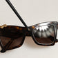 Brown DG4434 Accent Havana Acetate Frame Sunglasses