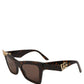 Brown DG4434 Accent Havana Acetate Frame Sunglasses