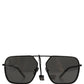 Black DG2193J Rectangular Metal Frame Eyewear Sunglasses