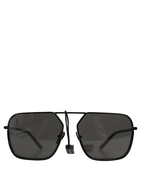 Black DG2193J Rectangular Metal Frame Eyewear Sunglasses