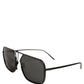Black DG2193J Rectangular Metal Frame Eyewear Sunglasses