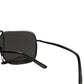 Black DG2193J Rectangular Metal Frame Eyewear Sunglasses