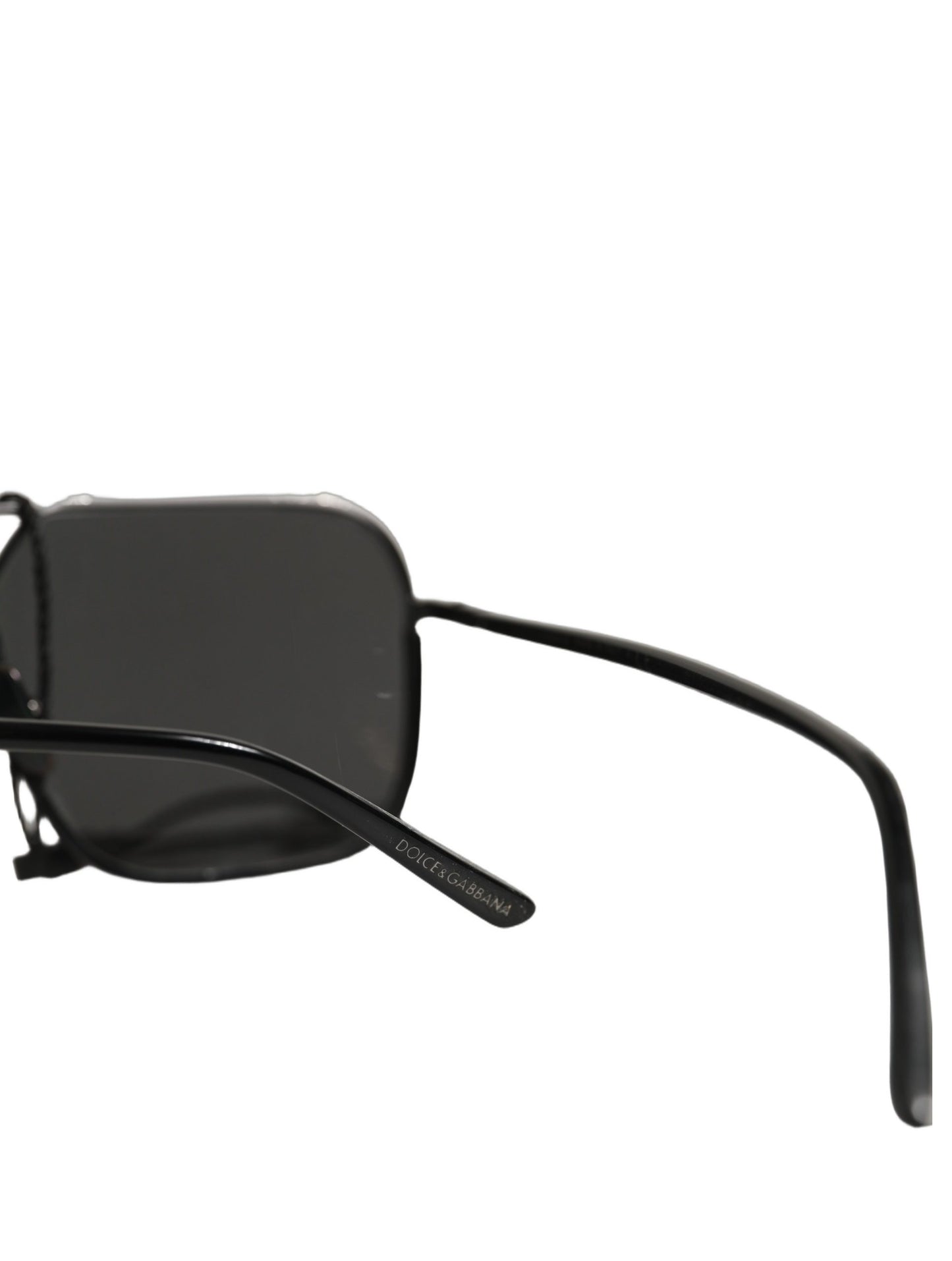 Black DG2193J Rectangular Metal Frame Eyewear Sunglasses