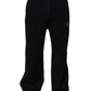 Dark Blue Relaxed Wide Leg Men Jogger Pants