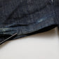 Dark Blue Relaxed Wide Leg Cotton Denim Jeans
