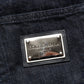 Dark Blue Relaxed Wide Leg Cotton Denim Jeans