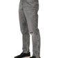 Grey Distressed Straight Leg Men Denim Jeans