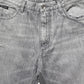 Grey Distressed Straight Leg Men Denim Jeans
