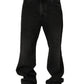 Dark Gray Cotton WideLeg Oversize Denim Jeans