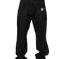 Dark Gray Cotton WideLeg Oversize Denim Jeans