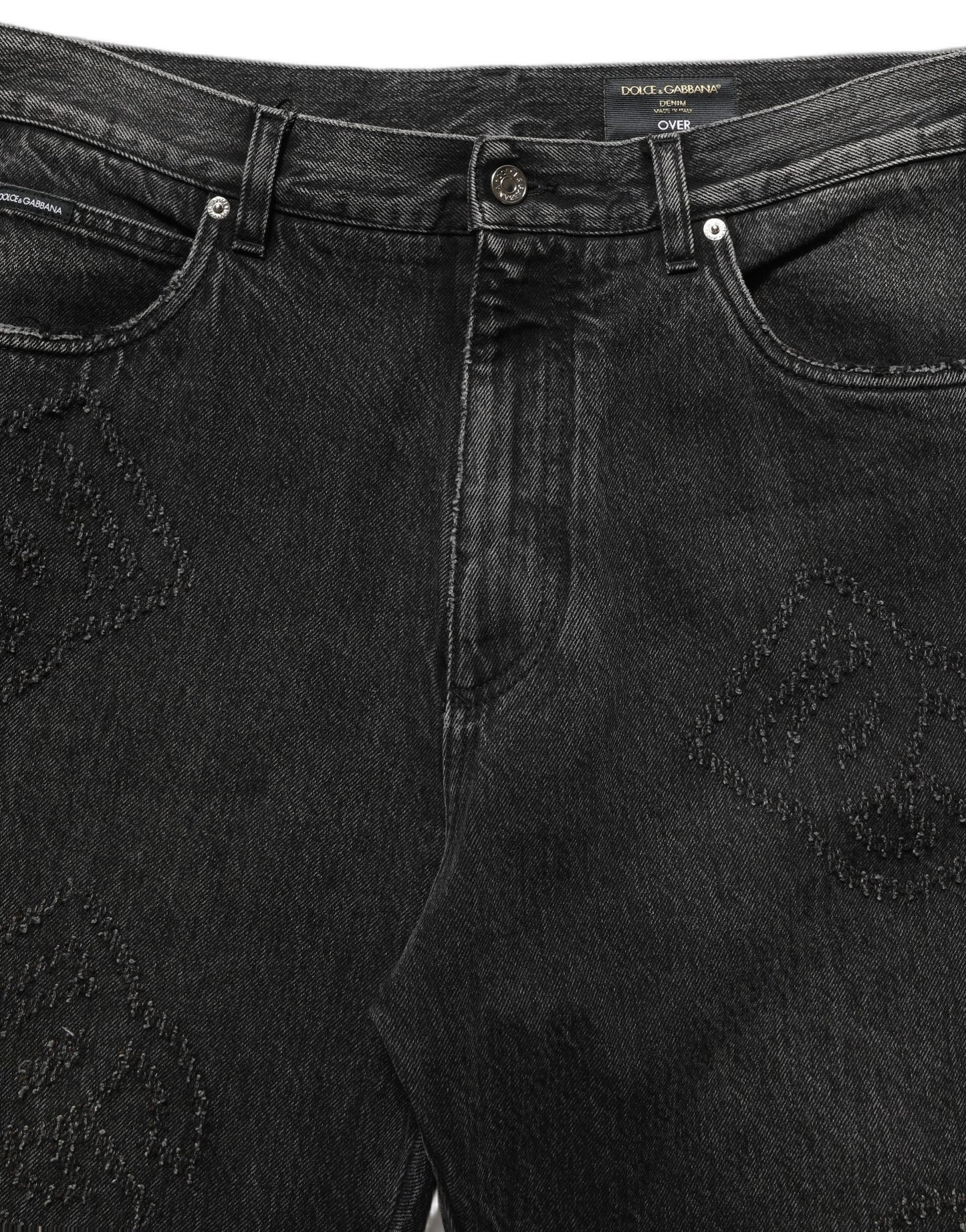 Dark Gray Cotton WideLeg Oversize Denim Jeans