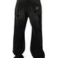 Dark Gray Distressed Oversize Men Denim Jeans