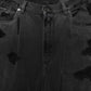 Dark Gray Distressed Oversize Men Denim Jeans