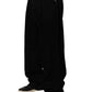 Black Cotton Relaxed Wide Leg Men Denim Jeans