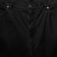 Black Cotton Relaxed Wide Leg Men Denim Jeans