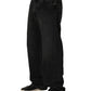 Dark Gray Cotton WideLeg Oversize Denim Jeans
