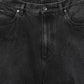 Dark Gray Cotton WideLeg Oversize Denim Jeans