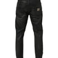 Dark Gray Cotton Loose Fit Men Denim Jeans