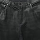 Dark Gray Cotton Loose Fit Men Denim Jeans