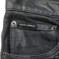 Dark Gray Cotton Loose Fit Men Denim Jeans