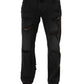 Dark Gray Cotton Ripped Men Denim Jeans