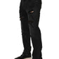 Dark Gray Cotton Ripped Men Denim Jeans
