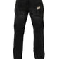 Dark Gray Cotton Ripped Men Denim Jeans