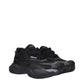 Black Fabric Chunky Sneakers