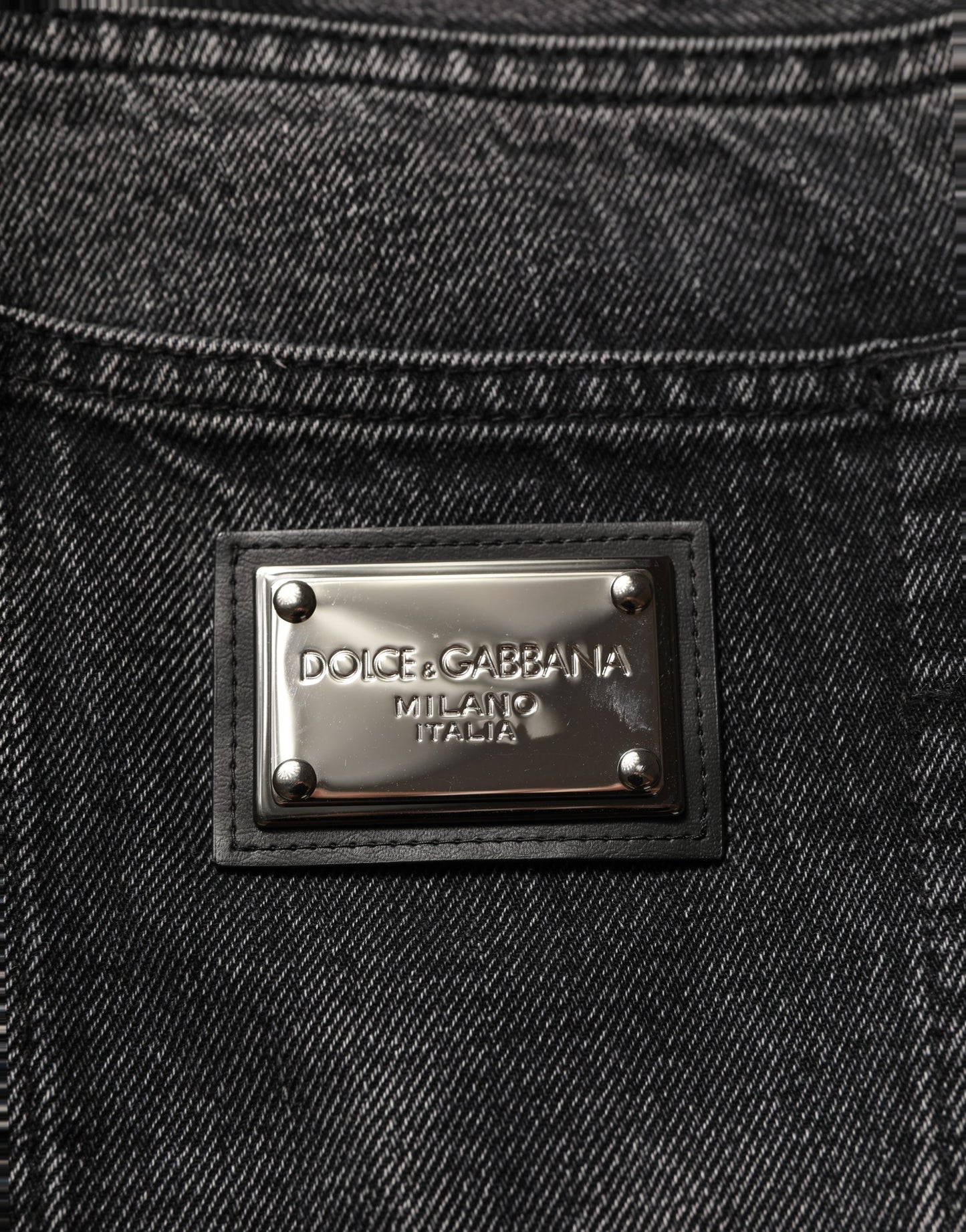 Dark Gray Cotton Baggy Cargo Men Denim Jeans