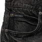 Dark Gray Cotton Baggy Cargo Men Denim Jeans