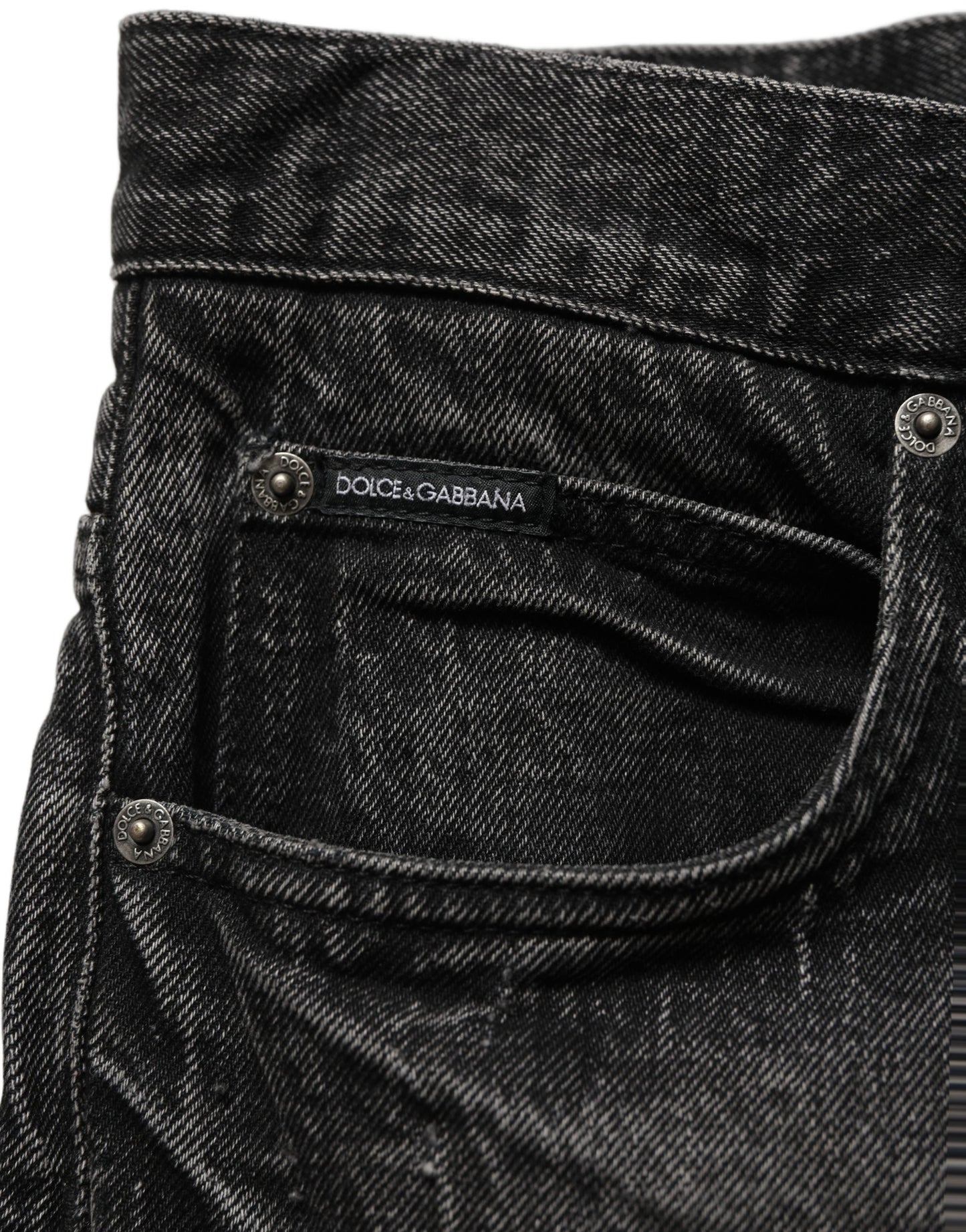 Dark Gray Cotton Baggy Cargo Men Denim Jeans