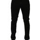 Black CottonStretch Regular Skinny Denim Jeans
