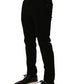 Black CottonStretch Regular Skinny Denim Jeans