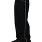 Black Cotton Stretch Straight Men Denim Jeans