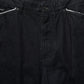 Black Cotton Stretch Straight Men Denim Jeans