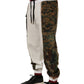 White Camouflage Patchwork Sweatpants Pants
