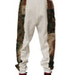 White Camouflage Patchwork Sweatpants Pants