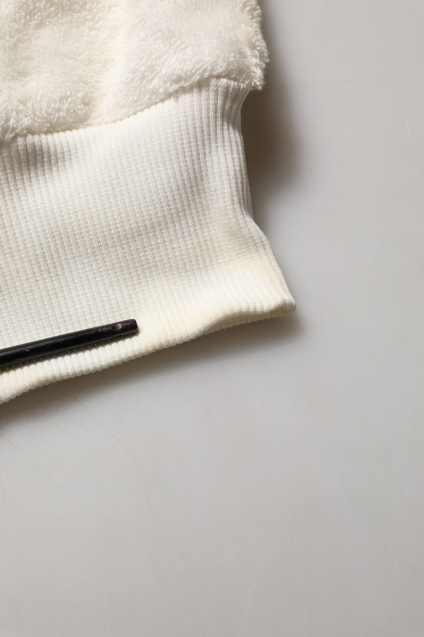 Off White Terry Cotton Plush Men Jogger Pants