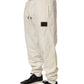 Off White Terry Cotton Plush Men Jogger Pants